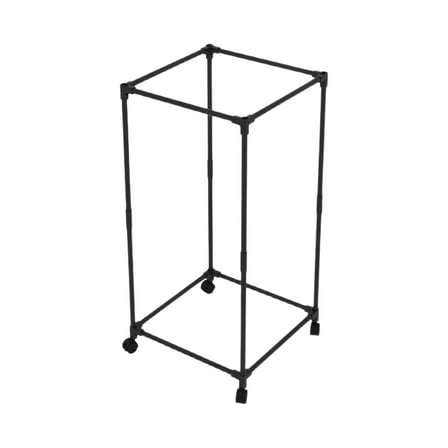 Clothes Rack with Wheels, Square Clothing Rack for Hanging Clothes, Garment Storage for Bedroom, Laundry, Balcony (Black)
