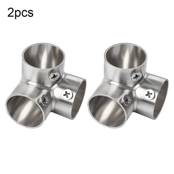 Clothes Rail Flange Connector Tube Pipe Clamp Stainless Steel Pipe Connector Clothes Rod Support Holder Fixed Clamp Hardware