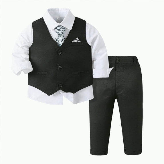 Clothes Set For Kids Infant Girl Fall/Winter Solid Color Long Sleeve Pocket 2T-5T Party Wear 2 PC