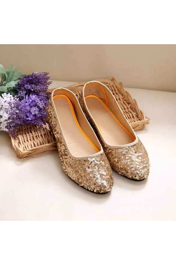 Clothes Spring 2023,AXXD Women's Shoes Ethnic Style Embroidered Soft Comfortable And Breathable Retro Shoes Slippers for Women'S Easter Outfits Gold 6.5-7