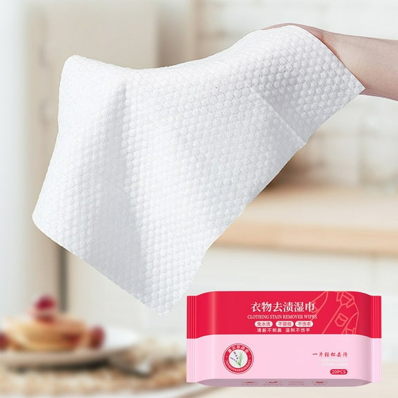Clothes Stain Removal Wipes,Portable No-Wash Cleaning Wipes for Shoes,Jackets and White Sneakers,Fast Stain and Oil Removal,Multi-Scenario Cleaning for Travel,Commuting,Home Use-A
