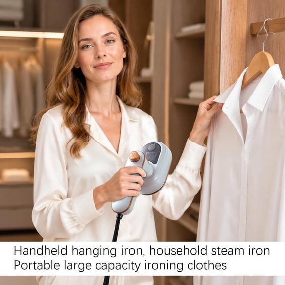 Clothes Steamer, Iron Steamer for Clothes, Handheld Steamer for Clothes, Portable Iron for Travel, 7 Inch 2Nd Gen White Uk Plug Rotatable Handheld Garment Iron, Large Capacity