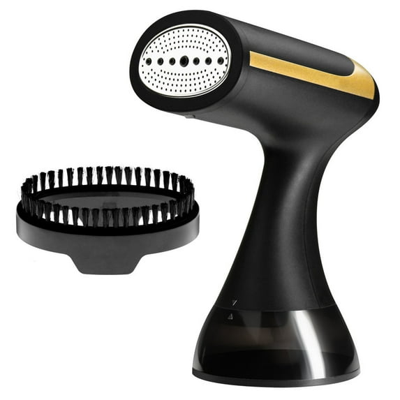 Clothes Steamer in Black with Removable Water Tank and Porous Heating