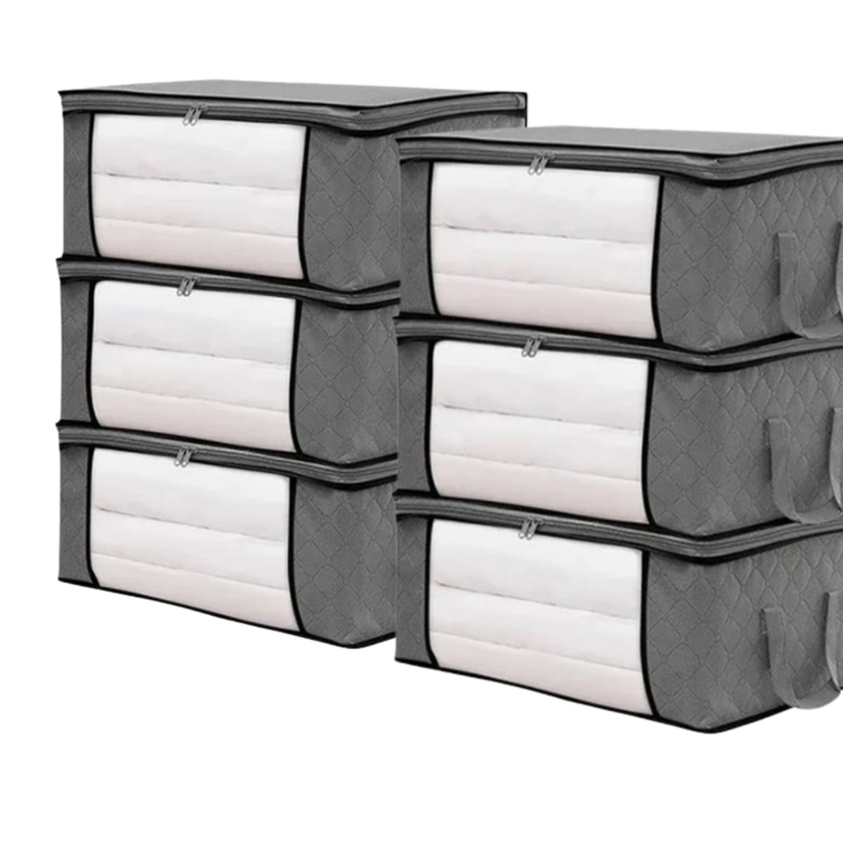 Clothes Storage 6Pcs, Blanket Bedding Organizers and Storage, Storage ...
