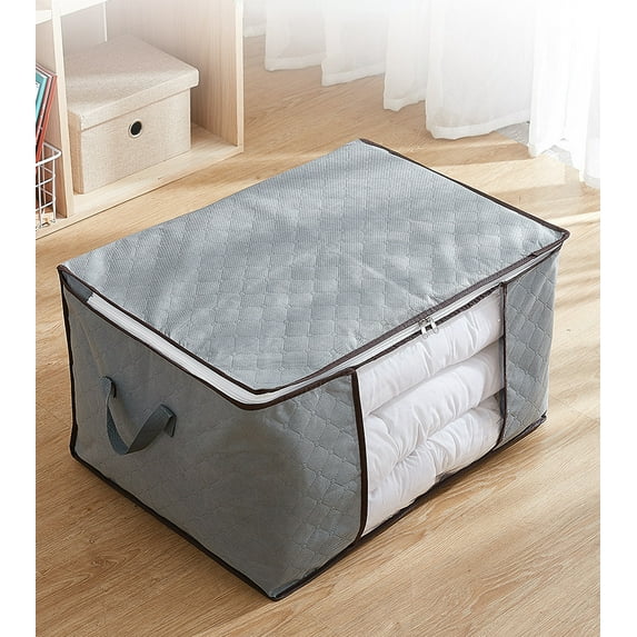 Clothes Storage Bins Foldable Closet Organizer Storage Containers with Durable Handles Thick Fabric for Clothing, Blanket