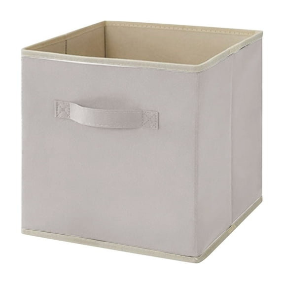 Clothes Storage Bins, Lidless Clothes and Toys Organizer Large Storage Box Closet Storage and Organizers Non-Woven Storage Containers, 13"Lx13"Wx13"H Beige