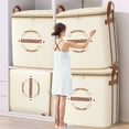 thumbnail image 1 of Clothes Storage Bins with Lids, 24x19.7in Heavy Duty Storage With Reinforced Handles Extra Large Storage Bags For Clothes Tote Bag Double Zipper For Space Saving Travel Storage Bags for Clothes, 1 of 6