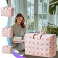 thumbnail image 1 of Clothes Storage Bins with Lids, Heavy Duty Storage Bag With Reinforced Carrying Handles Oversized Clothing Quilt Storage Bag Moving Packing Bag Thickened Double Zipper Travel Storage Bags for Clothes, 1 of 5