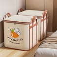 thumbnail image 1 of Clothes Storage Bins with Lids, Heavy Duty Storage Bag With Reinforced Carrying Handles Oversized Clothing Quilt Storage Bag Moving Packing Bag Thickened Double Zipper Travel Storage Bags for Clothes, 1 of 8