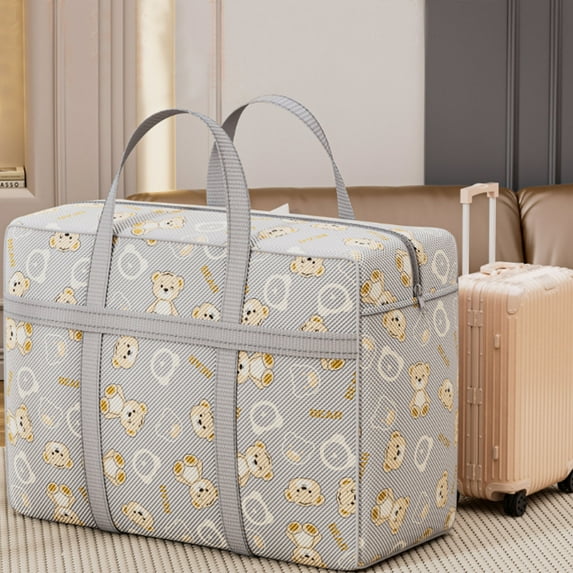 Clothes Storage Bins with Lids, Heavy Duty Storage With Reinforced Handles Extra Large Storage Bags For Clothes Tote Bag Thickened Double Zipper For Space Saving Travel Storage Bags for Clothes
