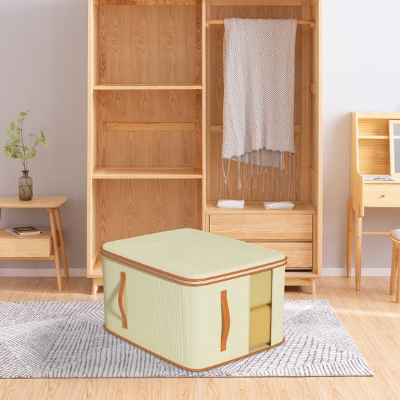 Clothes Storage Bins with Lids, Quilt Storage Bag For Household Use Large Capacity Clothing Storage Box Visible Window -proof Quilt Miscellaneous Sorting Bag Storage Bags for Clothes