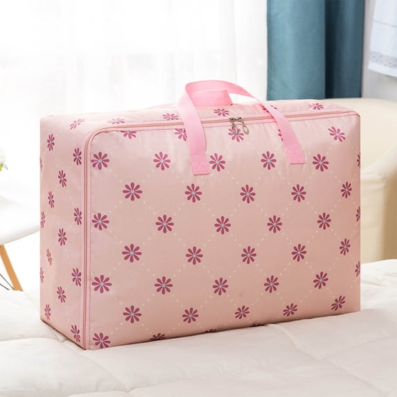 Clothes Storage Bins with Lids, Travel Storage Bag Moving Bag Large Capacity Non-woven Quilt Bag Portable Duffel Bag Storage Containers Storage Bags for Clothes