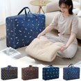 thumbnail image 1 of Clothes Storage Bins with Lids, Travel Storage Bag Multi Functional Pull Rod Waterproof Foldable Extra Large Handbag Clothes Moving Luggage Storage Bag Storage Bags for Clothes, 1 of 6