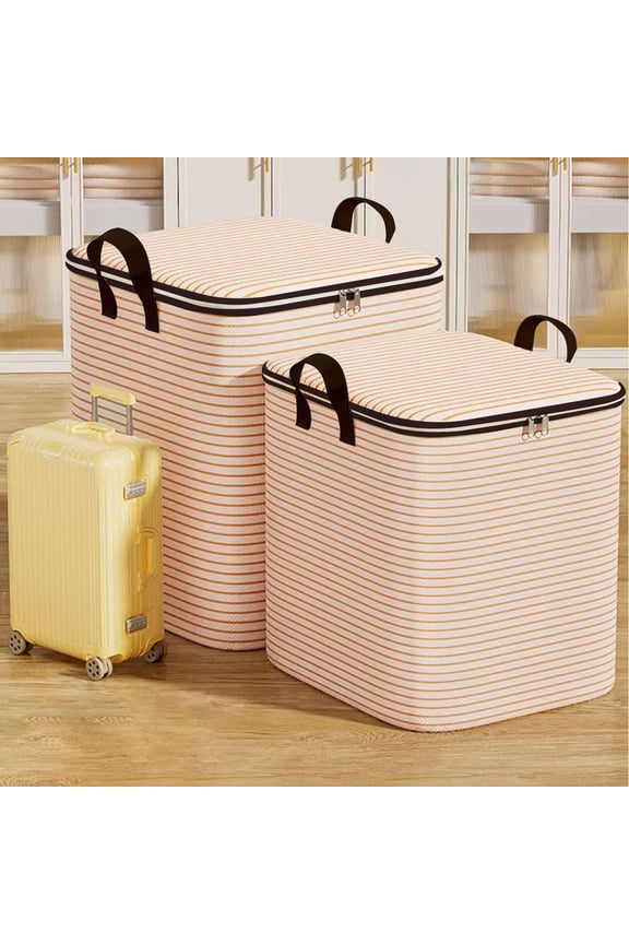 Clothes Storage Box for Moving Large Capacity Wardrobe Storage Bag Foldable Durable Cloth Organizer with Handles and Two Way Zipper for Home Travel Moving Storage