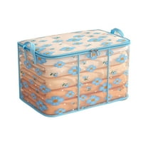 Clothes Storage Box Storage Bins With Lids Large Capacity & Zipper Moving Packaging Bag Household Transparent Sorting Bag Basket For Seasonal Wear Quilts Artifact Storage Bag