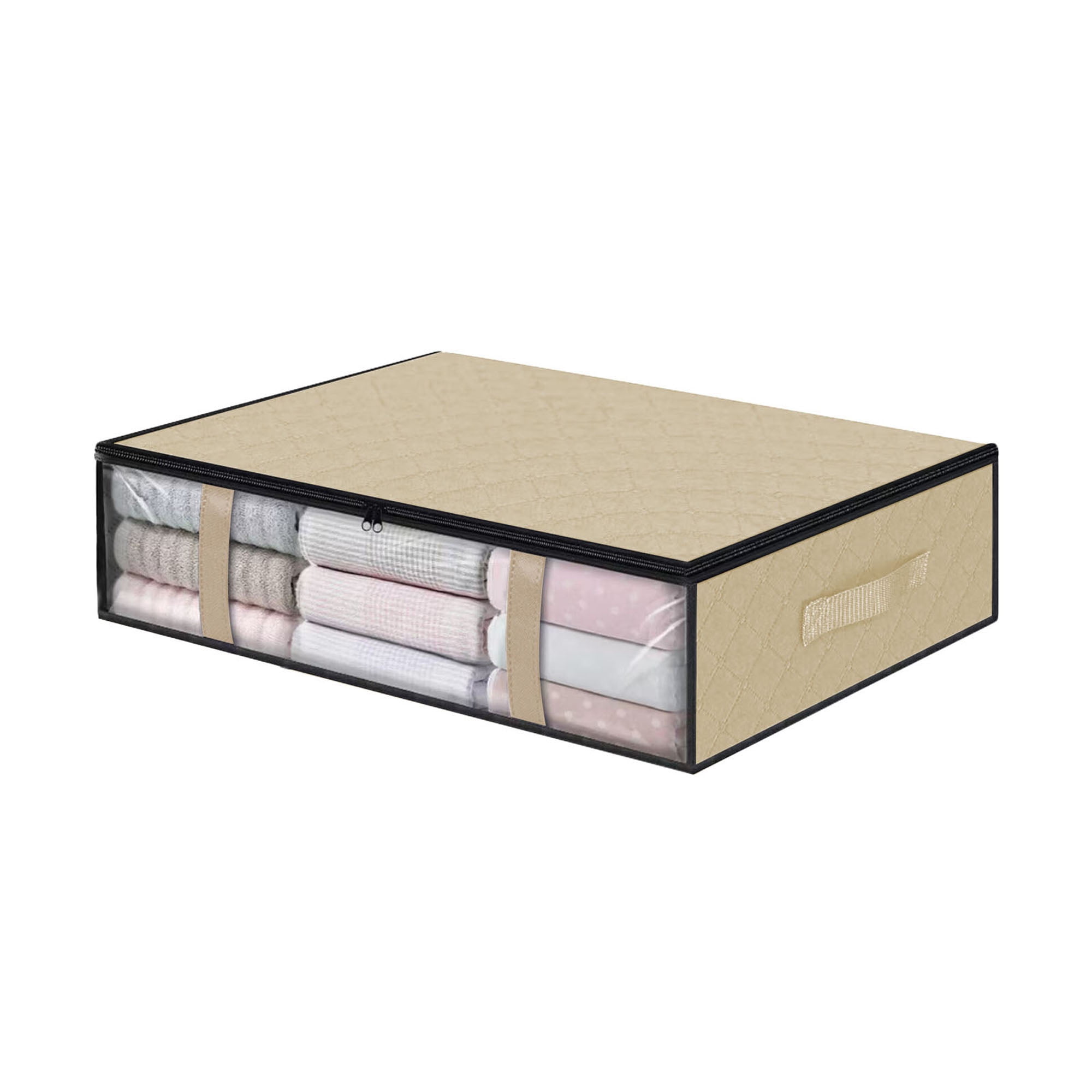 Clothes Storage Box, Under Bed Storage Containers with Durable Handle