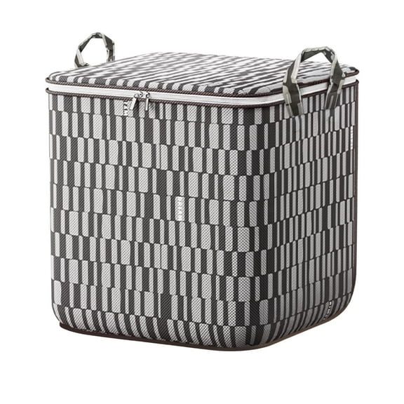 Clothes Storage Boxs,Storage Containers with Reinforced Handle and Sturdy Zipper, for Organizing Blanket, Comforter, Pillow, Bedding 15.75x17.72x17.72Inch Black