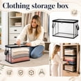 thumbnail image 1 of Clothes Storage, in Closet Storage, Dorm Closet Organizer, Storage Bag Organizer, 1Pc 15X10X13 Inch Extra Large Thick Clear Design with Heavy Duty Zipper Top and Sturdy Side Carry, 1 of 6