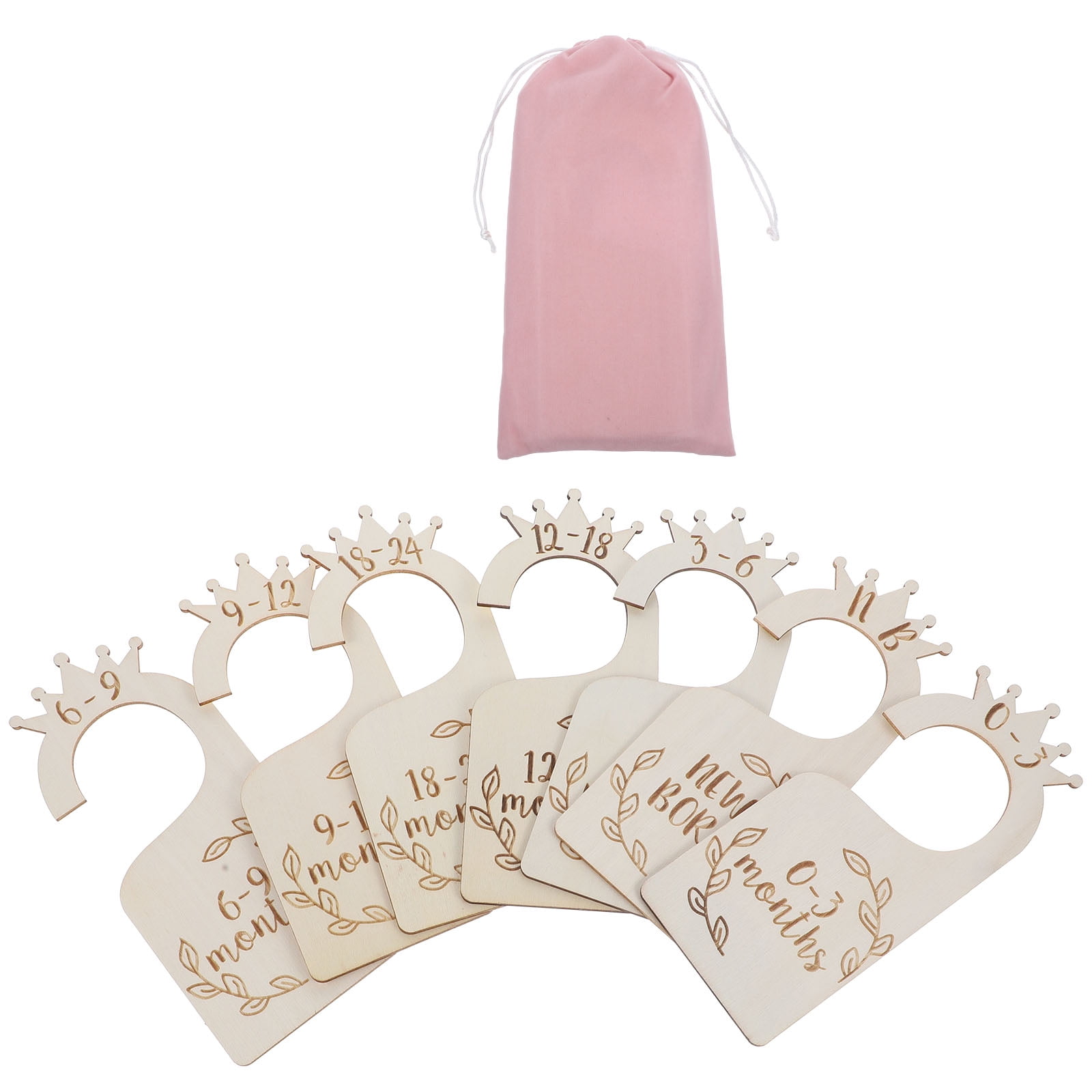 Clothes Tag Baby Clothes Coat Hangers Toddler Closet Holder Wood Tags Baby Clothing Hanger