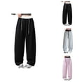 thumbnail image 1 of Clothes for Teen Girls Solid Color Sweatpants Girls Casual Pants Spring Arrival Stylish Loose Straight Leg Sweatpants For Kids Comfortable Elastic Waist Daily Wear Outfit, 1 of 7