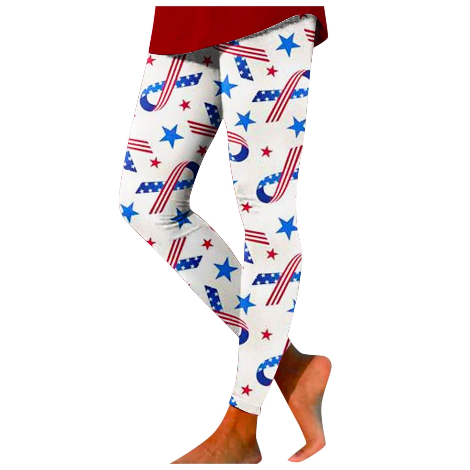 Clothes Women Women's Independence Day Balloon Print Leggings Butt Lifting Sports Leggings Yoga