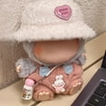thumbnail image 1 of Clothes for Dolls, 3-Piece Clothes for 17cm Doll Set with Accessories – Includes Velvet Heart Hat, Mini Water Bottle, Pants (Doll Not Included), 1 of 7