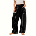 thumbnail image 1 of Clothes for Girls Baggy Sweatpants Streetwear Casual Elastic Waist Joggers Drawstring Wide Leg Pants with Pockets Size 4-14, 1 of 5