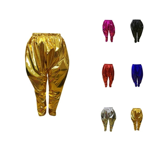 Clothes for Teen Girls Pant for Girls Kids Girls Boys Metallic Harem Dance Pants Loose Fit For Modern Hop Street Dancewear