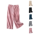 thumbnail image 1 of Clothes for Teen Girls Pants Girls Girls Wide Leg Pants Lightweight Casual Elastic Waist Straight Leg Loose Trousers For Kids, 1 of 5
