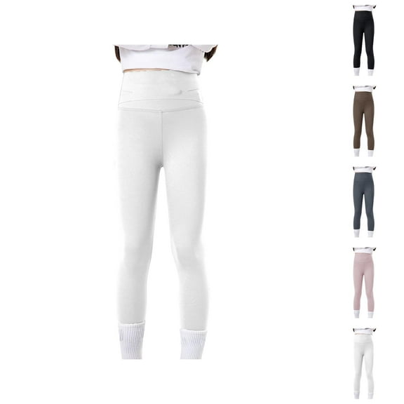 Clothes for Teen Girls Pants Girls Spring/summer Kids Pure Color Pants Leggings High Waisted Slim Fit Pants Yoga Pants Out Wear