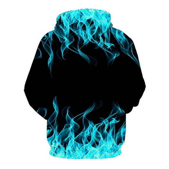 GaThRRgYP Tops for Men Trendy,Plus Size Tops for Men,Fall And Winter Men And Men Hooded Sweater Printing Pullover Blouse