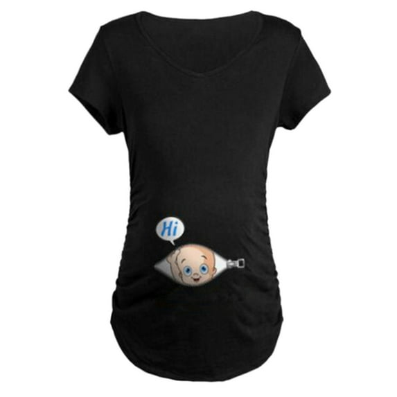 Clothes under $5 asdoklhq Maternity Clothes for Women,Baby in Pocket Print T-Shirt Top Tee T-shirt Pregnancy Clothes