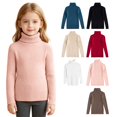 thumbnail image 1 of ClothesFuns Girls Turtleneck Sweater Teen Cute Ribbed Long Sleeve Knit Pullovers Kids Fall Winter Casual Warm Sweaters Tops, 1 of 9