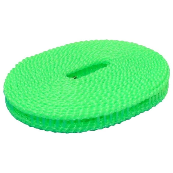 Clothesline Rope, Nylon Hanging Drying Rope with Plastic Non-Slip Hangers, Windproof Design for SeSolution Drying, Ideal for Laundry Rooms, Balconies, and Outdoor Use Aestivo | Green | AESTIVO