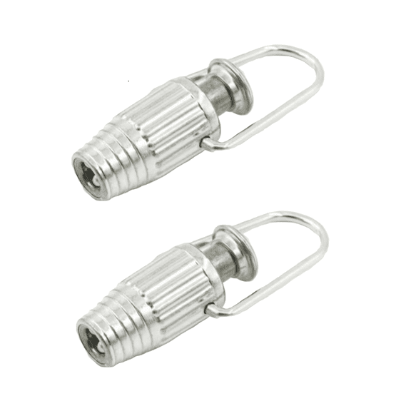 Clothesline Tightener 2 Pack Aluminium Sunline Line Tight Grips for Pulleys & Fixed Clothes Lines | Fits Ropes 5/32" to 1/4" | Household Laundry Tool for Sag-Free Drying, Tents & Nets
