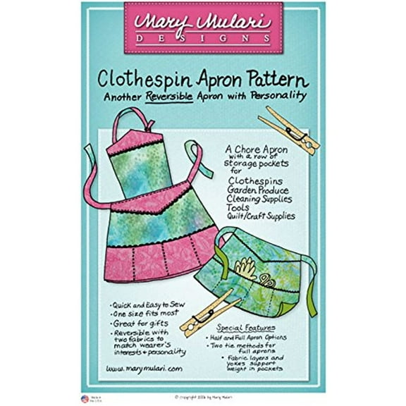 Clothespin Apron Pattern, Mary Mulari Designs