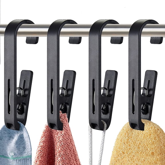 Clothespins Hook Big, Laundry Hooks Clip Multipurpose Hook, Strong Large Plastic Clothes pins, Quilt Clip，Utility Hooks for Clothing Store ，Office & Home Outdoor Trip