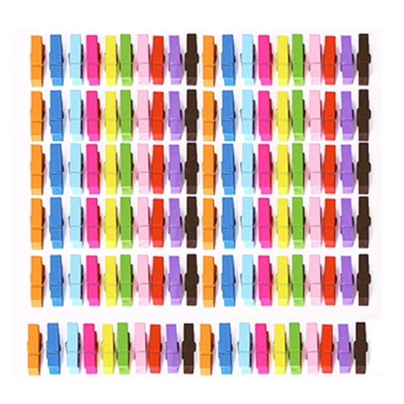 Clothespins, Small Clothes Pins for Photos, 1.4inch 100 PCS Mini Clothes Pins, Strong Springs Colorful Clothespins, Mini Clothespins for Photos, Crafts, Pictures, Art,Multicolor