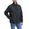 thumbnail image 1 of Clothin Mens Lightweight Thin Windbreaker Packable Jacket Water Resistant Black XL, 1 of 8