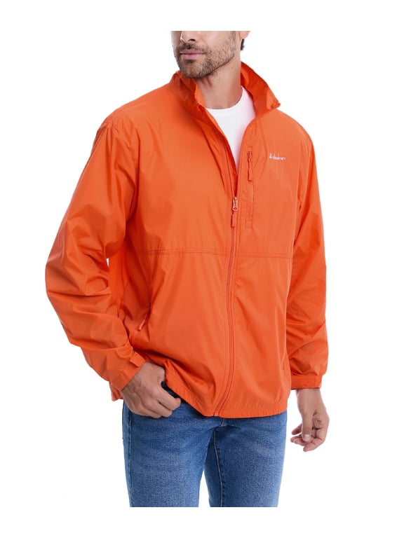 Mens Lightweight Thin Windbreaker Packable Jacket Water Resistant Dragon fire S