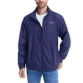 thumbnail image 1 of Clothin Mens Lightweight Thin Windbreaker Packable Jacket Water Resistant Navy Blue XL, 1 of 6