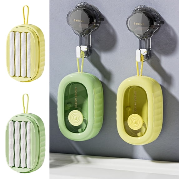 Clothing Brush Laundry Scrubber, Multifunctional Soft Glue Foaming Detergent Roller for Stain Removal on Fabrics and Household Surfaces, Ergonomic Grip Cleaning Tool, Topliu