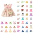 thumbnail image 1 of Clothing Clearance Kids Baby Girl Dresses 12 Months Casual Dress and Satchel Set Crew Neck Flowing Tiered Layers Midi Casual Dress Party Dresses Size 8 Birthday Dress Summer Dresses Vestidos De Ninas, 1 of 9