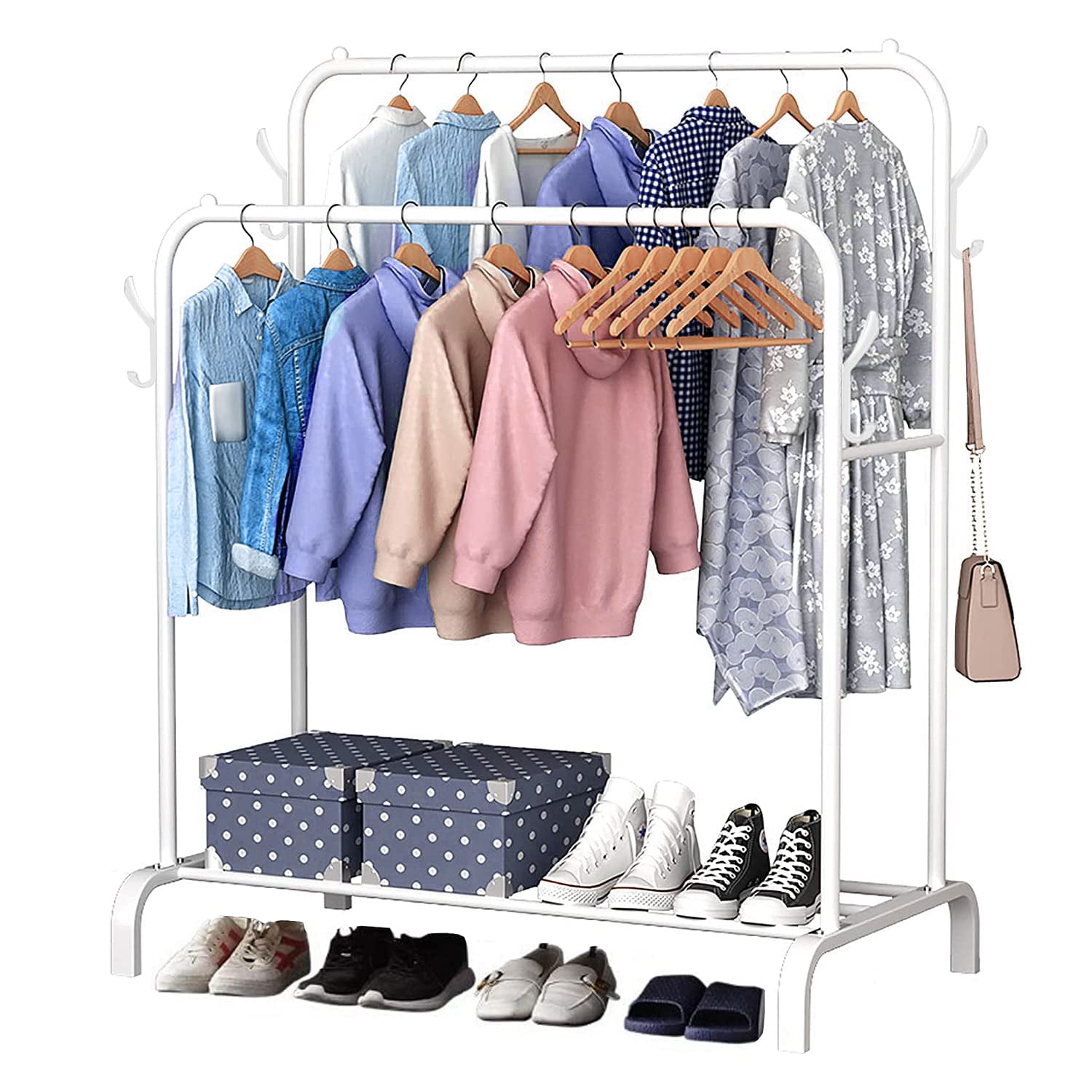 https://i5.walmartimages.com/seo/Clothing-Double-Rod-Garment-Rack-Shelves-Metal-Hang-Dry-Clothes-Hanging-Clothes-with-Top-Organizer-Shirt-Towel-Lower-Storage-Shelf-Boxes-Shoes-Boots_af600b22-3848-4343-b51f-c0cbe8cb18f6.d2ebec17291897e06feefc9c1d2ae2ad.jpeg