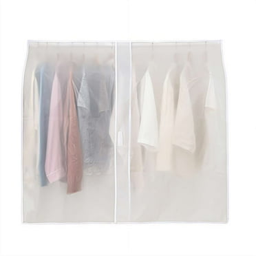 Clothing Dust Cover, Hanging Garment Bag Organizer Storage Cover, Clear Clothes Shoulder Rack Cover Suit Coat Dress Clothes Closet Storage Organizer Dustproof Protector