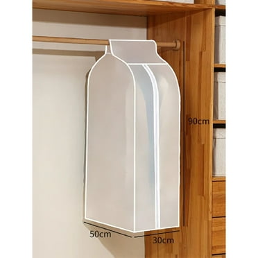 Clothing Dust Cover Transparent Dress Clothes Garment Dust Cover Hanging Organizer Waterproof Dustproof Clothes Wardrobe Storage
