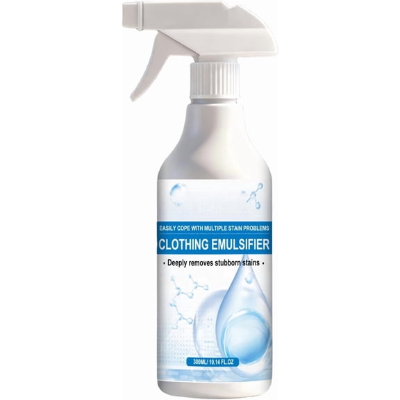 Clothing Emulsifier, Non-Ionic Laundry Pre-Treatment, 10oz Cleanse Stain Remover, Effective Spot Eliminator Color Restore Cleaner For Grease