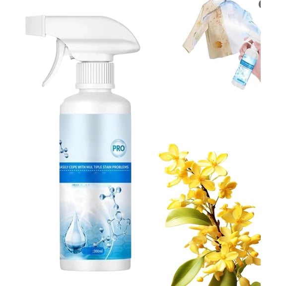 Clothing Emulsifier, Non-ionic Laundry Pre-Treatment - Your Go-To Laundry Cleaner, Powerful Laundry Stain Remover Spray for Grease/Oil/Food on Clothes & Shoes, No Damage Fabric Spot (1PC)