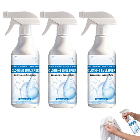 Clothing Emulsifier Pre-Treatment Spray, Powerful Laundry Stain Remover for Fabrics, Non-Ionic Cleaner