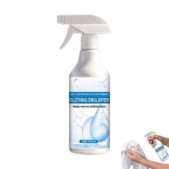 Clothing Emulsifier Pre-Treatment Spray, Powerful Laundry Stain Remover for Fabrics, Non-Ionic Cleaner